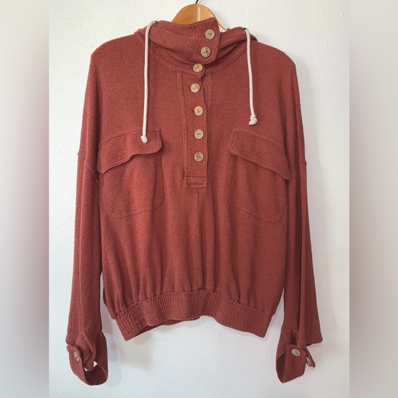 Free People Beach Sail Away Hoodie Size M - Picture 3 of 5